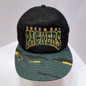 Vintage Green Bay Packers Zubaz Print Brim Adjustable Cap Hat